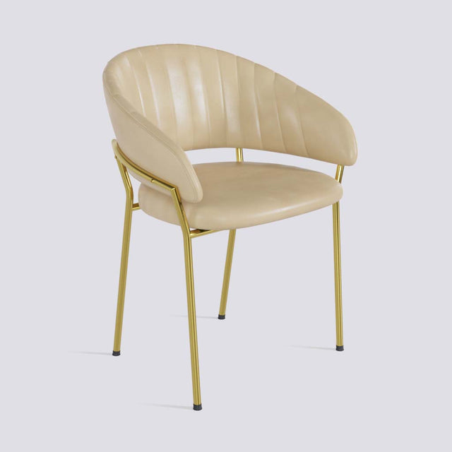 Chic Dining Chair in Gold Electroplated Metal Base | 478