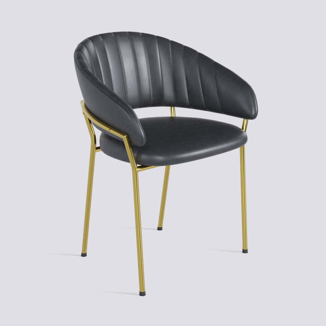 Chic Dining Chair in Gold Electroplated Metal Base | 478