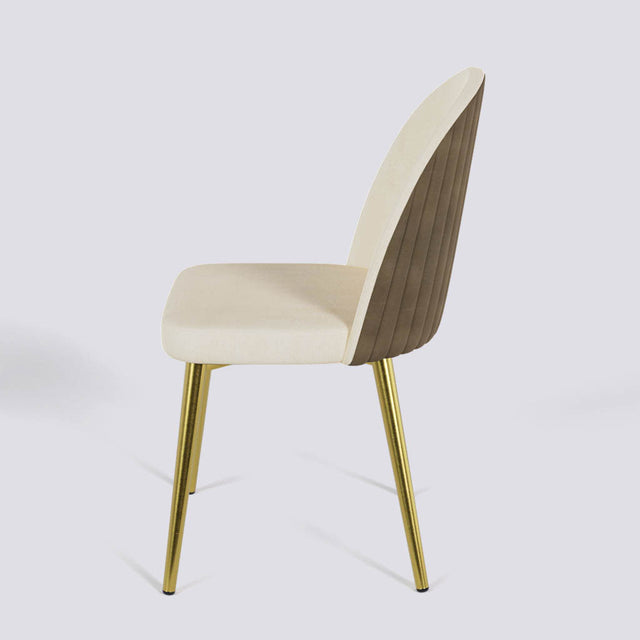 Regal Dining Chair In Gold Electroplated Metal Base | 485