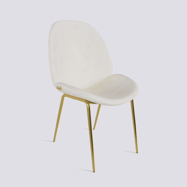 Curvy Dining Chair In Gold Electroplated Base | 486