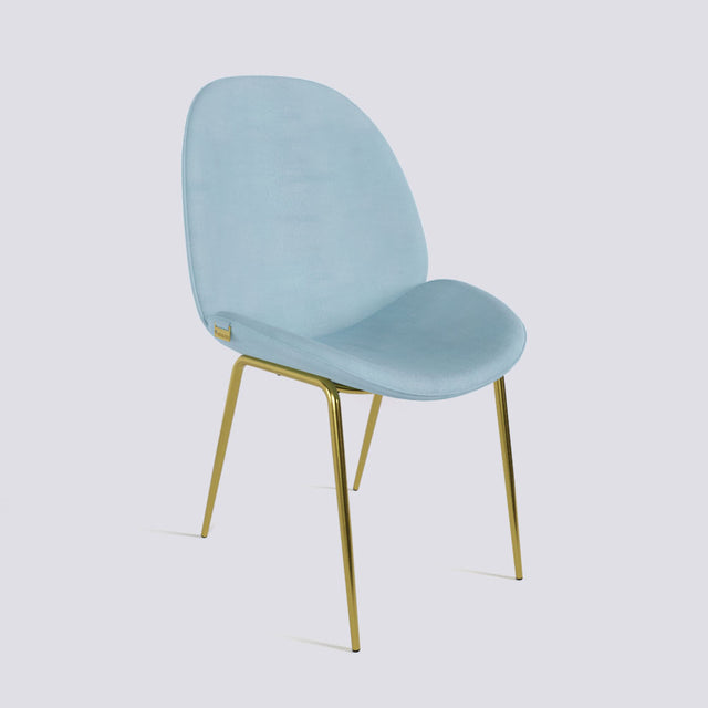 Curvy Dining Chair In Gold Electroplated Base | 486