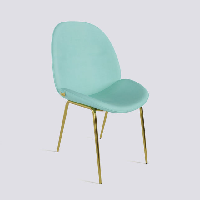 Curvy Dining Chair In Gold Electroplated Base | 486