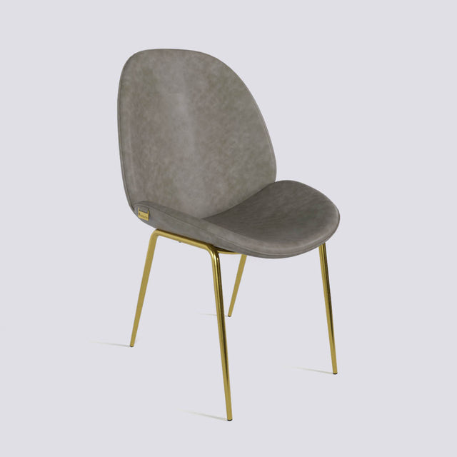 Curvy Dining Chair In Gold Electroplated Base | 486