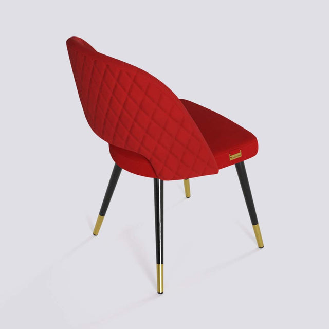 Procket Dining Chair In Powder Coated + Gold Caps Metal Base | 499