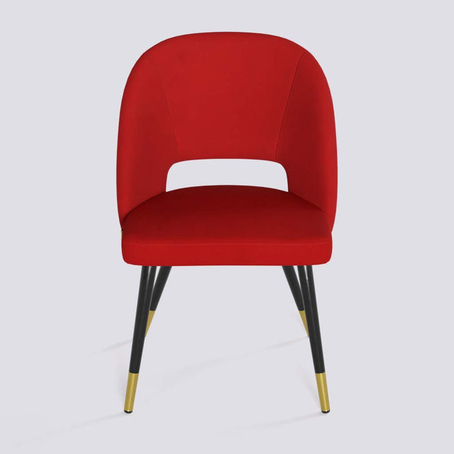 Procket Dining Chair In Powder Coated + Gold Caps Metal Base | 499