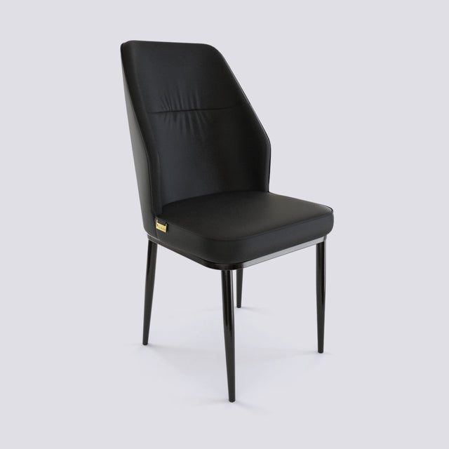 Alphabet B Dining Chair In Powder Coated Metal Base | Alpha B