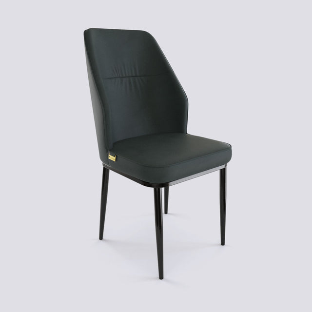 Alphabet B Dining Chair In Powder Coated Metal Base | Alpha B