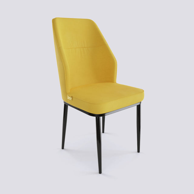 Alphabet B Dining Chair In Powder Coated Metal Base | Alpha B