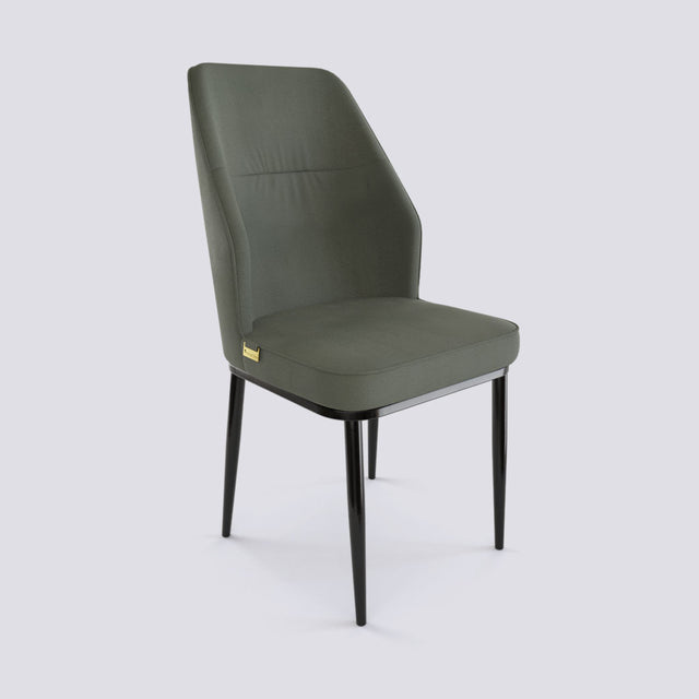 Alphabet B Dining Chair In Powder Coated Metal Base | Alpha B