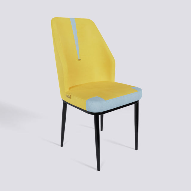 Alphabet A Dining Chair In Powder Coated Metal Base | Alpha A