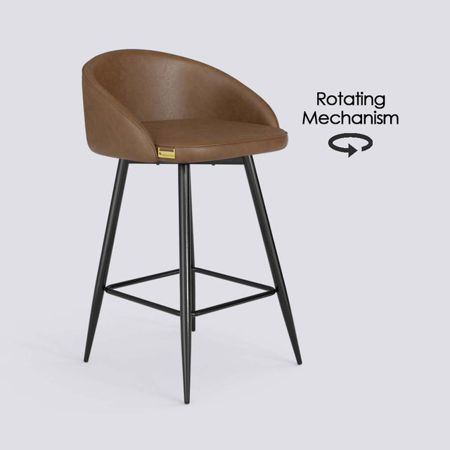 Rota Bar Stool In Powder Coated Metal Base | 632