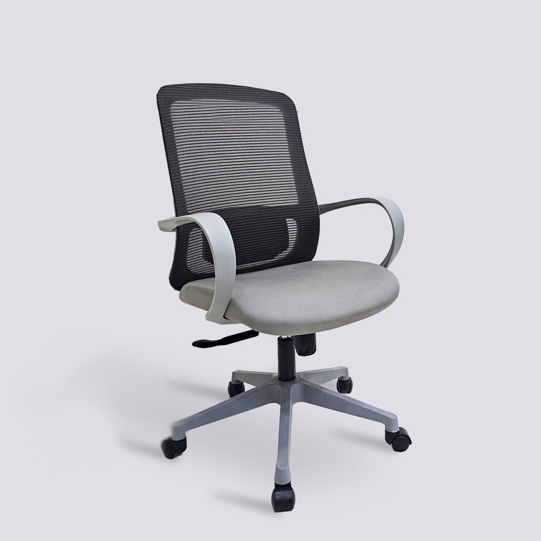 Buy Mid Back Ergonomic Net Revolving Chair 1252 In Metal Frame | Omacme ...