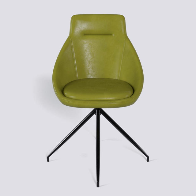 Swank Rotating Lounge Chair in Powder Coated Metal Base | 1934
