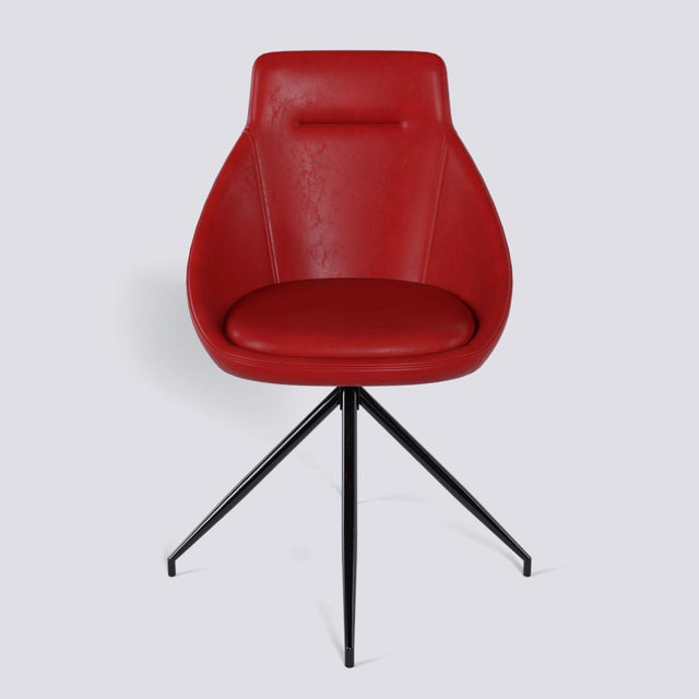 Swank Rotating Lounge Chair in Powder Coated Metal Base | 1934