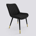 Aesthetic Dining Chair_Metal Base_Luxury_Chair_Midnight Black Velvet_475_Luxe