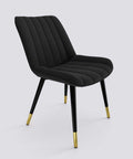 Aesthetic Dining Chair_Metal Base_Luxury_Chair_Midnight Black Velvet_475_Luxe