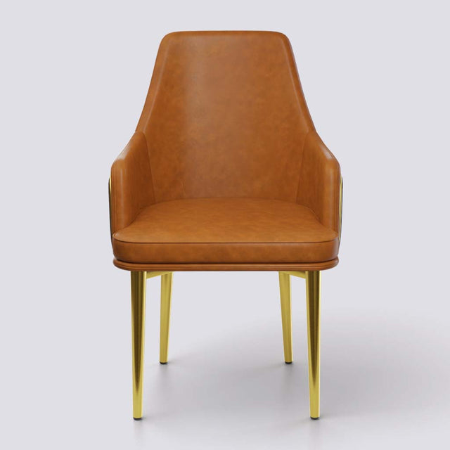 Lush Dining Chair In Gold Electroplated Metal Base | 483