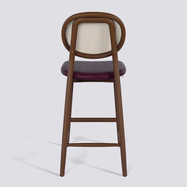 Fresco Bar Stool in Wooden Base With Cane | 633