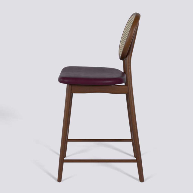 Fresco Bar Stool in Wooden Base With Cane | 633