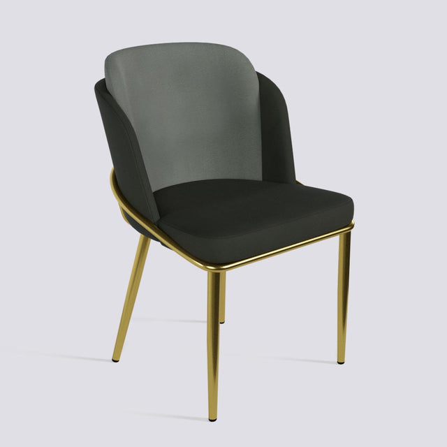 Rogue Dining Chair In Gold Electroplated Metal Base | 496