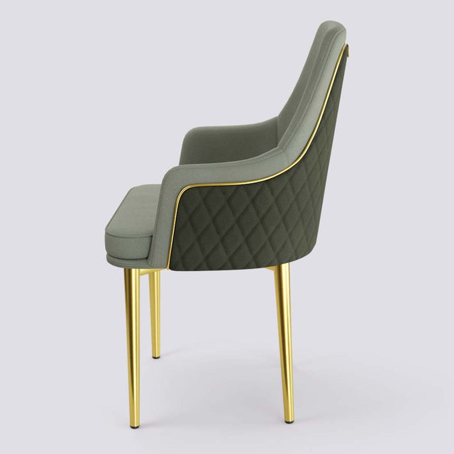 Lush Dining Chair In Gold Electroplated Metal Base | 483