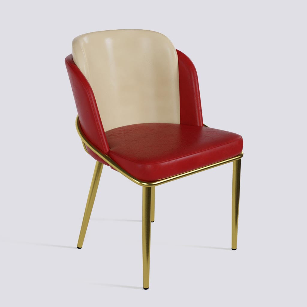 Red and outlet gold dining chairs