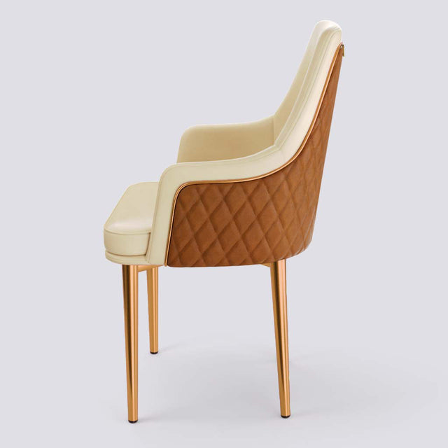 Lush Dining Chair In Rose Gold Electroplated Metal Base | 483