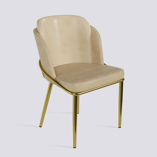 Rogue Dining Chair In Gold Electroplated Metal Base | 496