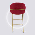 Brooklyn_High Back Bar Stools_Pink Velvet_Chair_Metal Base_Gold Electroplated_Back Angle