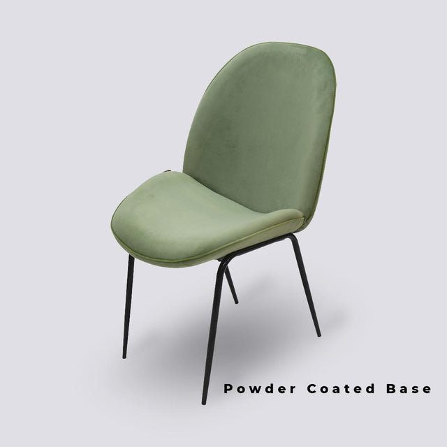 Curvy Dining Chair In Powder Coated Base | 486