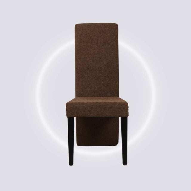 Extended Dining Chair In Dark Brown
