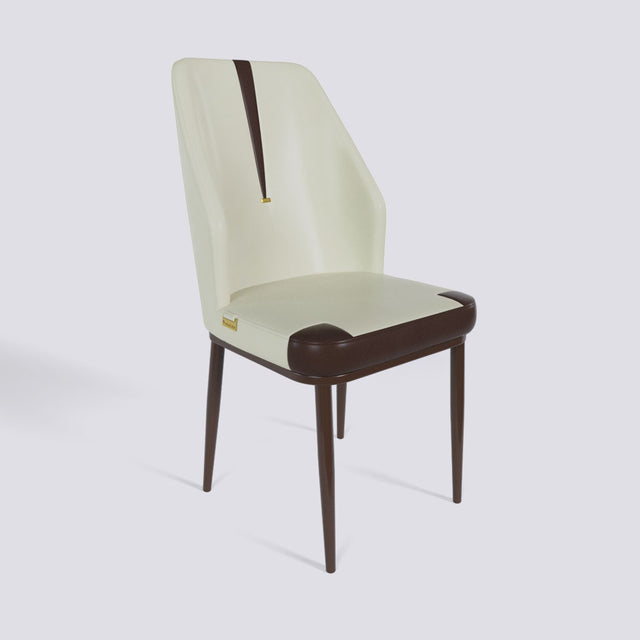 Alphabet A Dining Chair In Powder Coated Metal Base | Alpha A