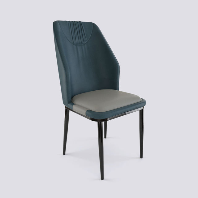 Alphabet C Dining Chair In Powder Coated Metal Base | Alpha C