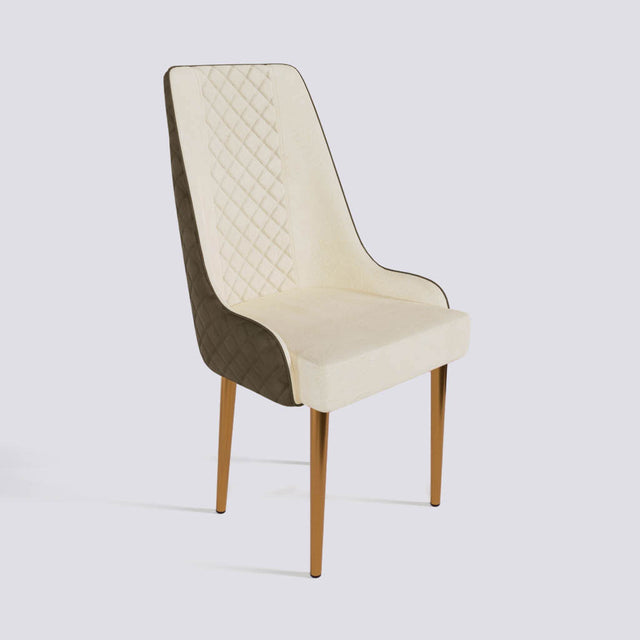 Imperial Dining Chair In Rose Gold Electroplated Metal Base | 501