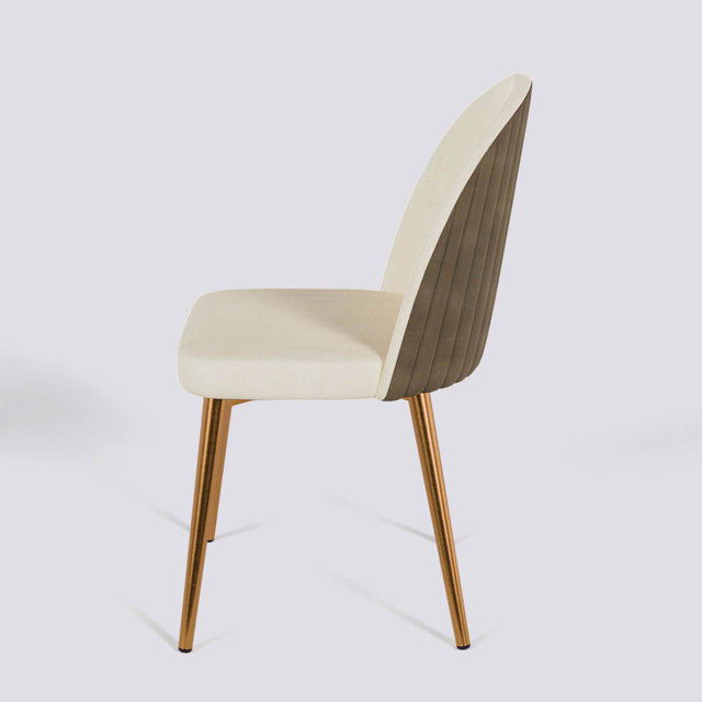 Regal Dining Chair In Rose Gold Electroplated Metal Base | 485