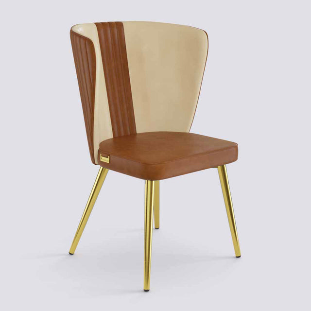 Wrap Dining Chair In Gold Electroplated Metal Base | 490