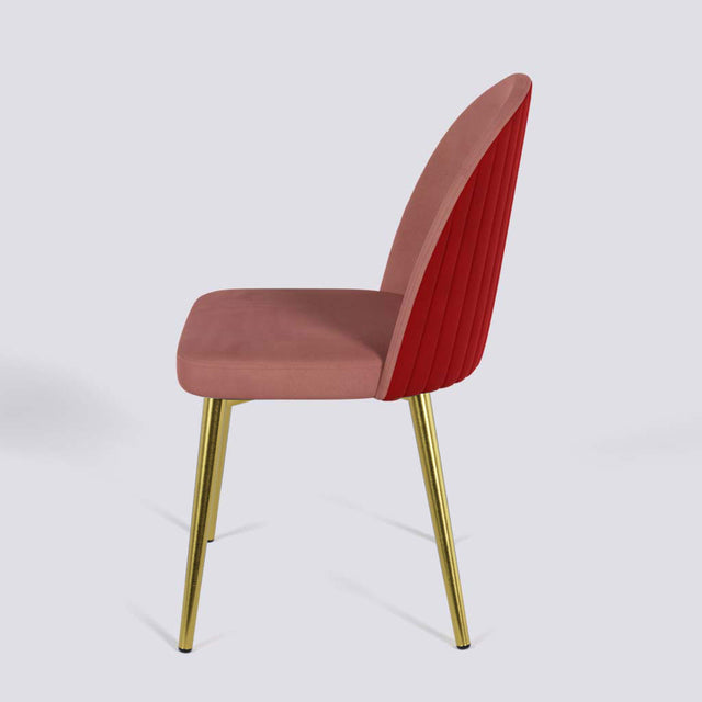 Regal Dining Chair In Gold Electroplated Metal Base | 485