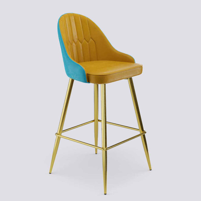 Valiant Bar Stool In Gold Electroplated Metal Base | 627