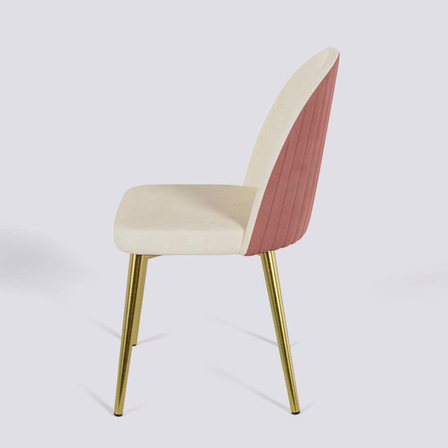 Regal Dining Chair In Gold Electroplated Metal Base | 485