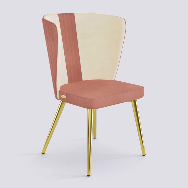 Wrap Dining Chair In Gold Electroplated Metal Base | 490