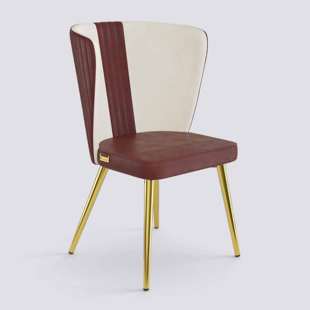 Wrap Dining Chair In Gold Electroplated Metal Base | 490