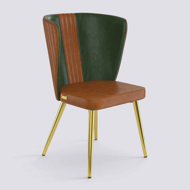 Wrap Dining Chair In Gold Electroplated Metal Base | 490