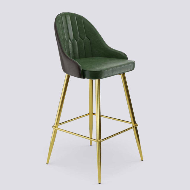Valiant Bar Stool In Gold Electroplated Metal Base | 627