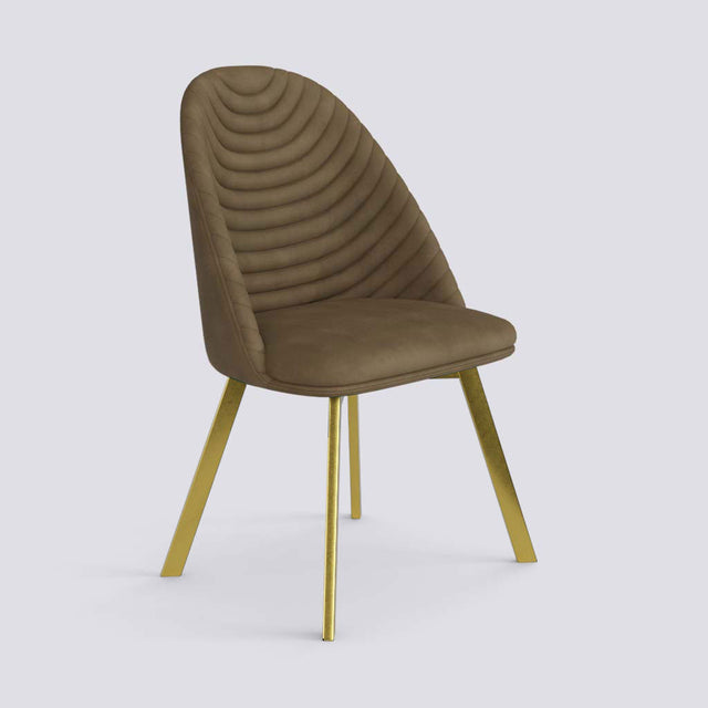 Strike Dining Chair in Gold Electroplated Metal Base | 488