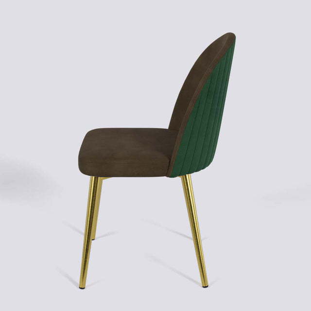 Regal Dining Chair In Gold Electroplated Metal Base | 485