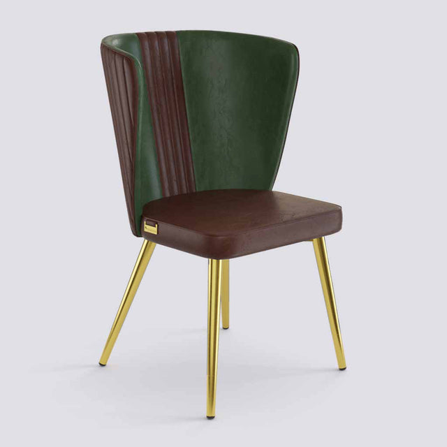 Wrap Dining Chair In Gold Electroplated Metal Base | 490