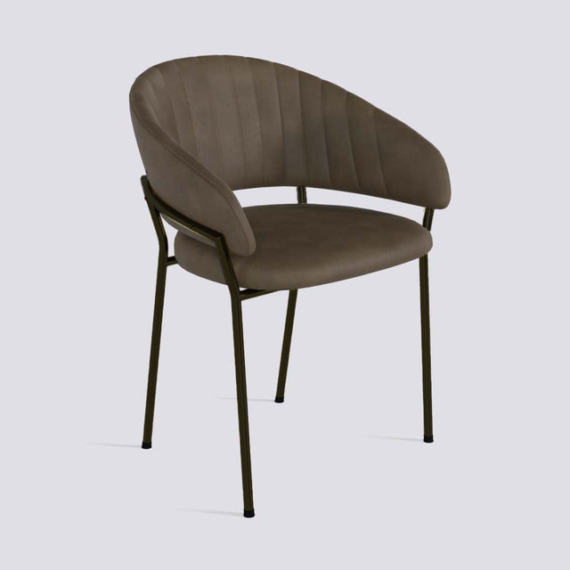Chic Dining Chair in Powder Coated Metal Base | 478