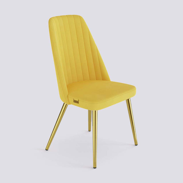 Ruston Dining Chair In Gold Electroplated Metal Base | 489