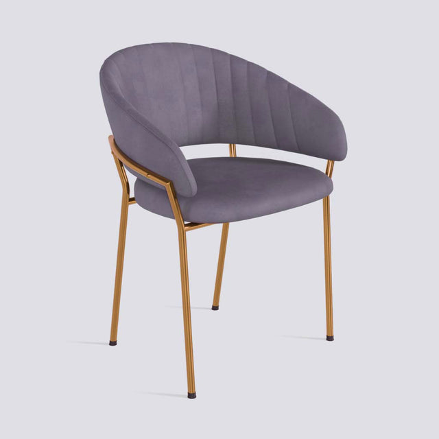 Chic Dining Chair in Rose Gold Electroplated Metal Base | 478