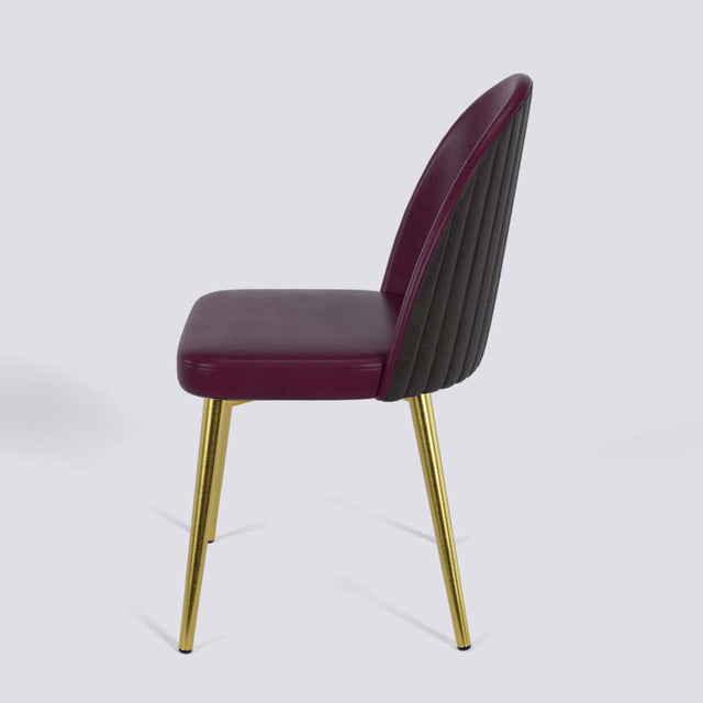Regal Dining Chair In Gold Electroplated Metal Base | 485